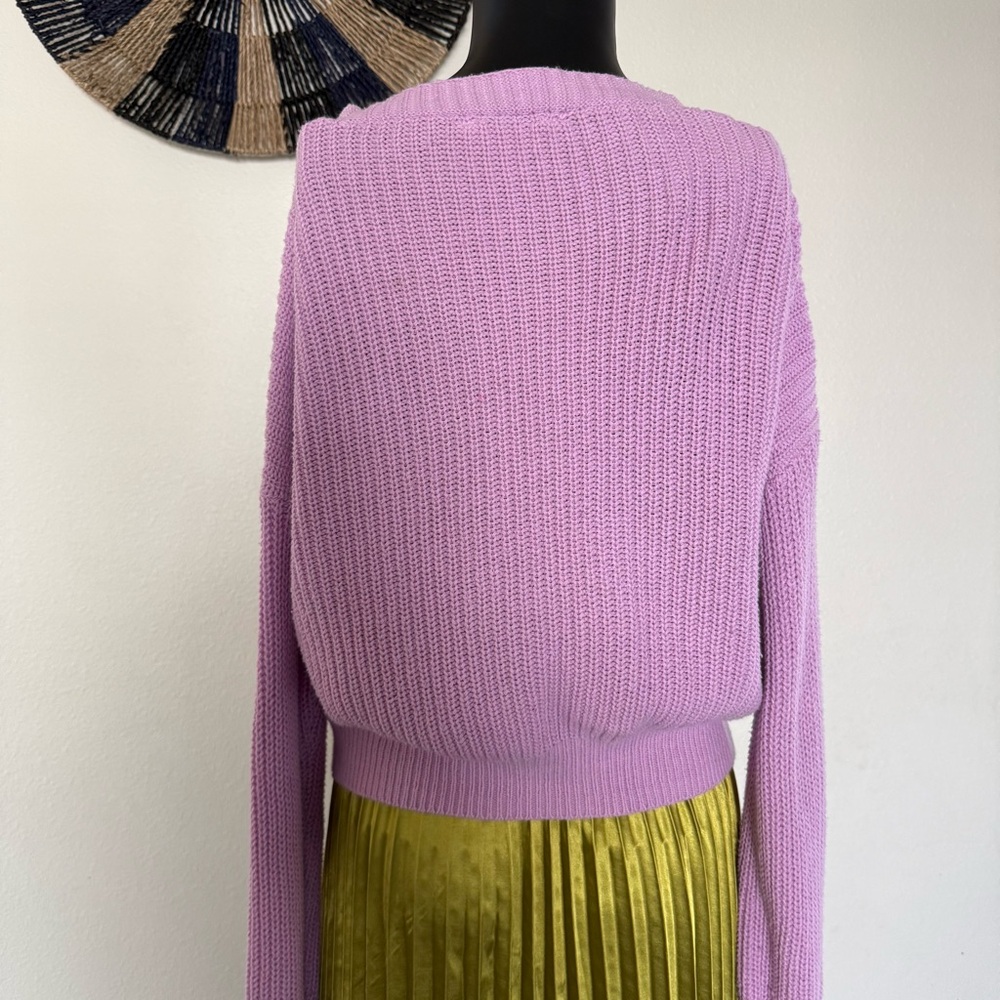 Time and Tru Lavender Button-Up Cardigan - Picture 8 of 11